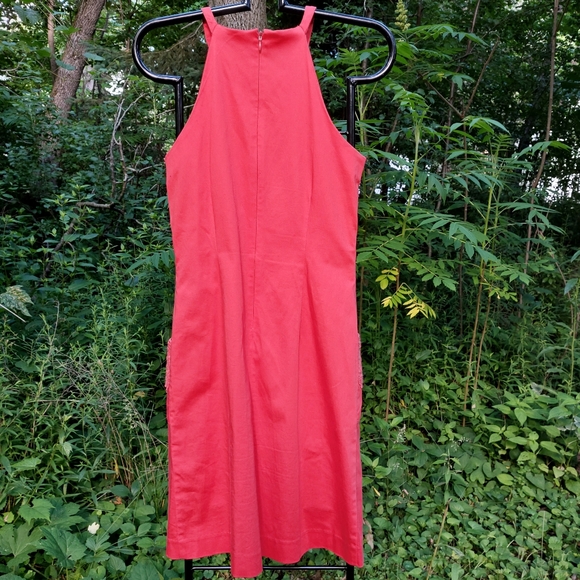 Crochet Detail Midi Dress by Le Chateau - Picture 2 of 6